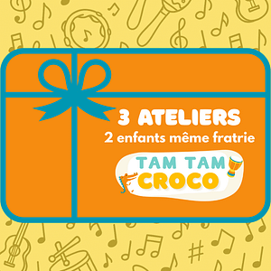 Carte cadeau 3 ateliers (2 enfants de la même fratrie)