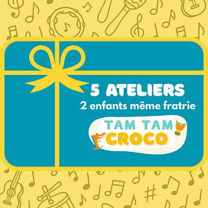 Carte cadeau 5 ateliers (2 enfants de la même fratrie)